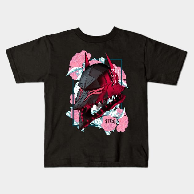 Floral x Berserker Helmet Kids T-Shirt by manoystee